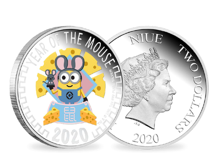Die offizielle 1-Unzen-Silbermünze „Minions – Jahr der Maus!“