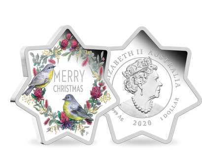 Australien 2020 - Silber-Sternmünze "Weihnachtsgirlande"