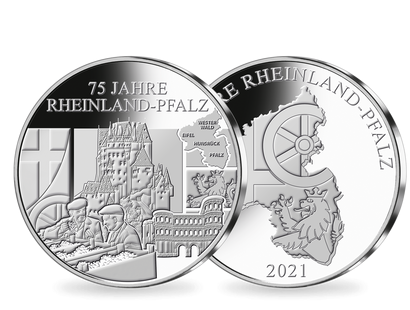 Silber-Gedenkprägung "75 Jahre Rheinland-Pfalz"