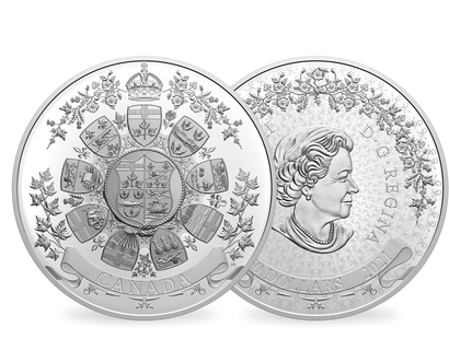 Kanada 2021: 1 Kilo-Silbermünze zum 100. Jahrestag von Kanadas Wappen!