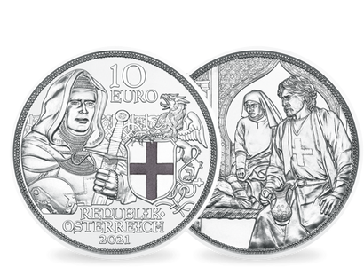 Österreich 2021: 10 Euro Silbermünze "Brüderlichkeit"