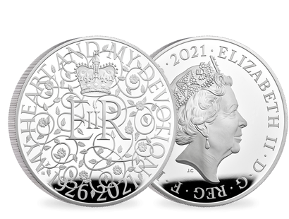 Großbritannien 2021: 5 Unzen Silbermünze zum 95. Geburtstag der Queen