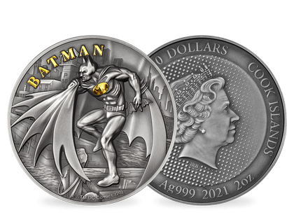 2-Unzen-Silber-Münze mit Teilvergoldung „BATMAN™“
