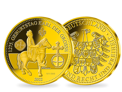 Die Gold-Jahresausgabe 2022 „Karl der Große“ als Erstabschlag