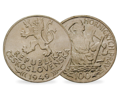Tschechoslowakei 100 Kronen 1949 700 Jahre Iglauer Bergrecht