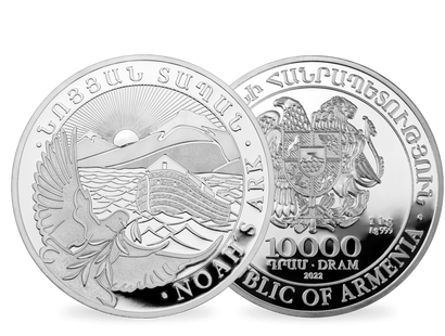 Erstabschlag: 1 Kilo Silber-Anlagemünze "Arche Noah" - Armenien 2022