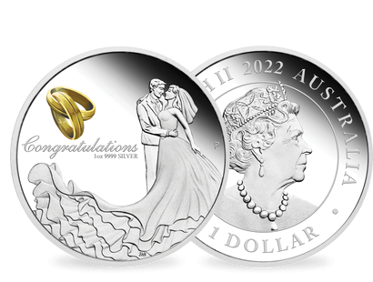 Australien 2022: 1 Unze Silbermünze "Hochzeit"