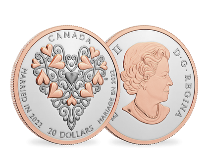 Kanada 2022: Silbermünze "Herzlichen Glückwunsch zur Hochzeit"