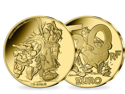 Offizielle 50 €-Goldmünze "Asterix und die Römer"