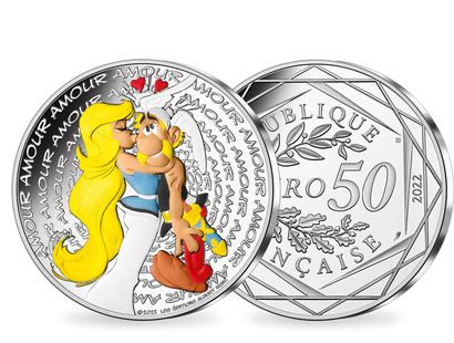 Offizielle 50 €-Silbermünze "Asterix – Liebe"