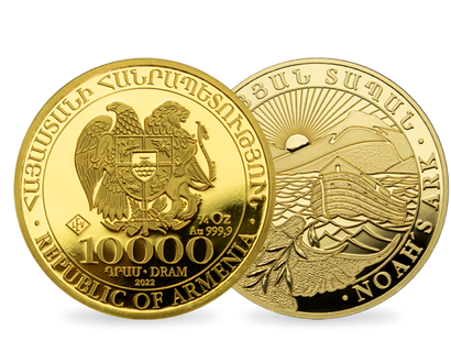 1/4-Unze Goldmünze Armenien 2022 "Arche Noah"