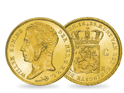 Gold-Rarität aus den Niederlanden: 10 Gulden 1818-1840 Wilhelm I.