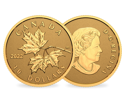 Kanada 2022: Fein-Goldmünze "Everlasting Maple Leaf"