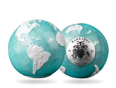 3D-Kugelmünze "Frozen Planet" aus 3 Unzen reinem Silber
