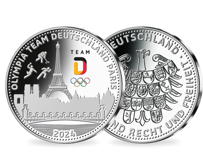 Die erste offizielle Silberprägung "Olympia Team Deutschland Paris 2024"