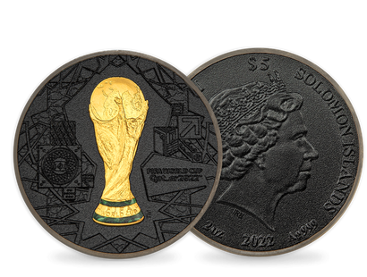 Zu Ehren des WM-Pokals: die offizielle 2-Unzen-Silbermünze „Trophy“!