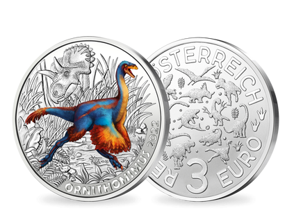 Österreich 2022: 3-Euro-Dino-Taler "Ornithomimus"