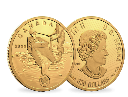 Kanada 2022: Faszinierende Feingoldmünze "Klondike Goldrausch"