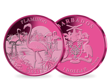 Titanmünze "Pink Flamingo 2023"