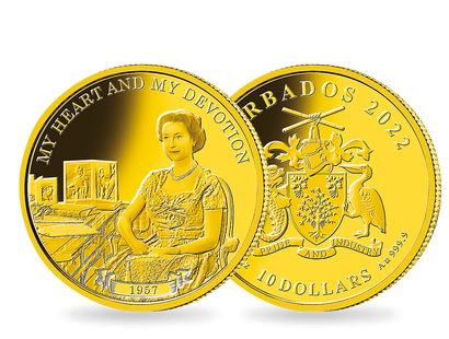 Die einzige Goldmünze zur ersten Weihnachtsansprache von Queen Elizabeth II.