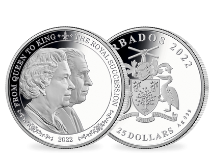 Queen Elizabeth II. und King Charles III. – gewürdigt in 1 kg Silber!