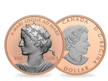 Kanada 2023: Silbermünze mit Roségold-Veredelung "Peace Dollar 2023"