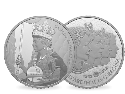 Canada 2023 : Pièce d'argent de 5 onces "Couronnement de la Reine Elizabeth II