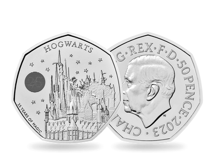 Die offizielle Hogwarts Castle 50P Münze