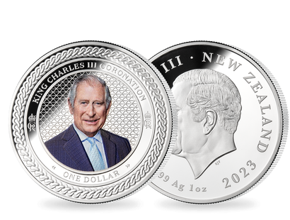 Neuseeland 2023: 1-Unzen-Silber-Gedenkmünze "Krönung König Charles III."