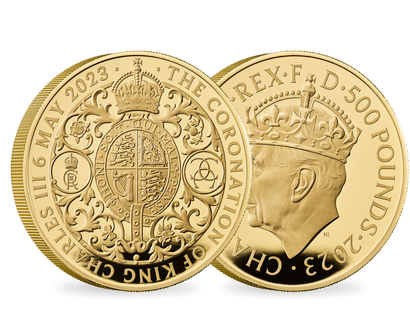 5-Unzen-Gold-Gedenkmünze zu Ehren der Krönung von König Charles III.
