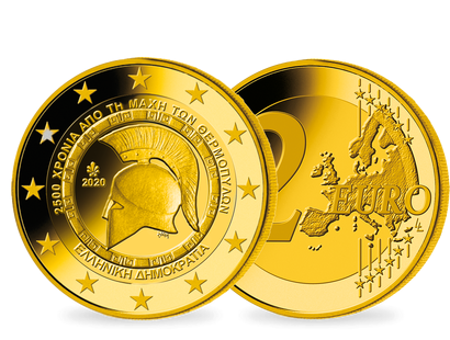 Collection : Les 2 Euros commémoratives dorées 