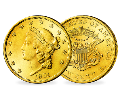 Gold aus dem US-Bürgerkrieg − USA, 20 Dollars 1861-1865