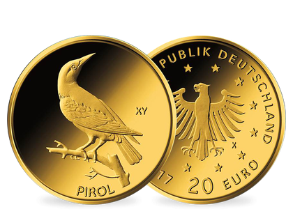 Die deutsche 20-Euro-Gold-Gedenkmünze "Heimische Vögel – Pirol" 2017