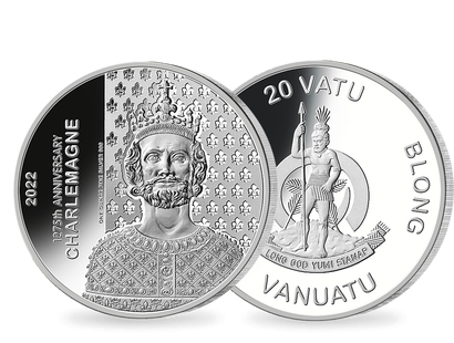 Monnaie en argent pur «1275ème anniversaire de Charlemagne»