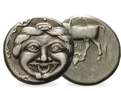 Das Haupt der Medusa in Silber – Hemidrachme 350-300 v. Chr.