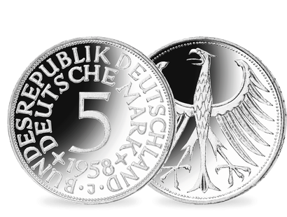 Die seltenste Silbermünze Deutschlands: 5 DM 1958 Prz. "J"