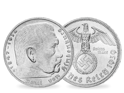 Deutschlands letzte 2 Reichsmark − Paul von Hindenburg" 1936-1939"