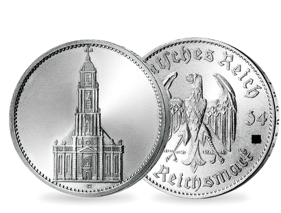 Drittes Reich 5 Reichsmark 1934-1935 "Garnisonkirche von Potsdam"