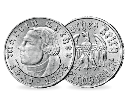 Drittes Reich 5 Reichsmark 1933 "450. Geburtstag Martin Luther"