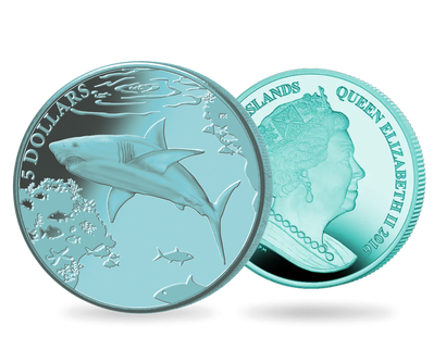 Monnaie en titane Requin Blanc