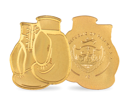 Monnaie de forme en or le plus pur «Gants de boxe»