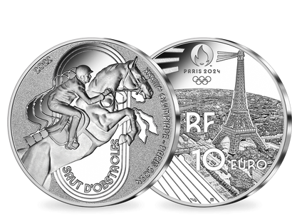 Monnaie de 10 Euros en argent pur «PARIS 2024 - Les Sports: Saut d'obstacles» 2022