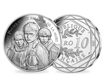 Offizielle 10-Euro-Münze "Harry Potter und die Heiligtümer des Todes 2"
