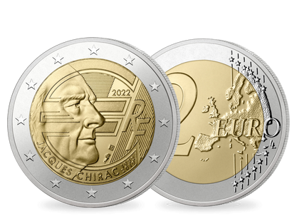 Monnaie commémorative de 2 Euros «Jacques Chirac» 2022