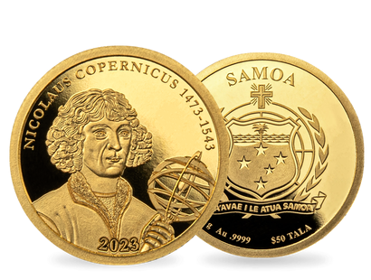 Monnaie en or pur « Nicolas Copernic » Samoa 2023