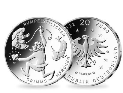 20-Euro-Silber-Gedenkmünze "Grimms Märchen: Rumpelstilzchen" in Polierte Platte