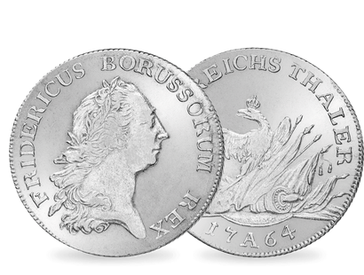 Kostbarer Silbertaler des "Alten Fritz"<br>Preußen Friedrich II. 1764-74
