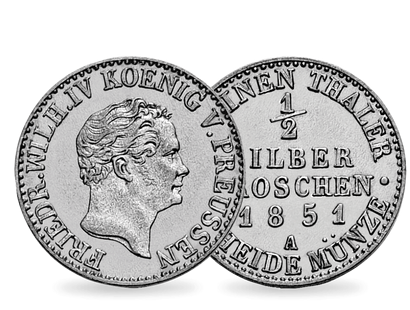 Er lehnte die Kaiserkrone ab - 2 1/2 Silbergroschen Friedrich Wilhelm IV.