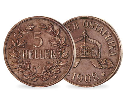 Die größte Münze Deutsch-Ostafrikas − 5 Heller 1808-1809, Kupfer