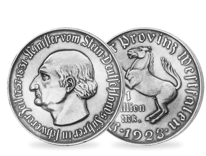 Numismatische Legende: Westfalen 1 Billion Mark 1923